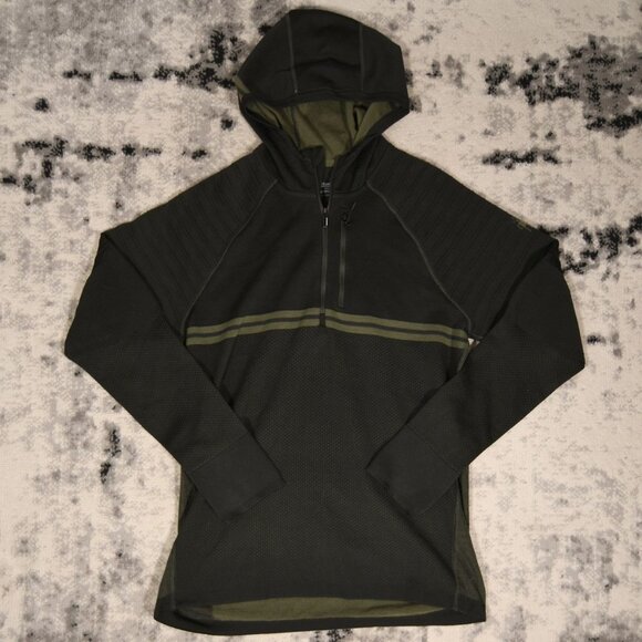 Smartwool Intraknit Green Merino Wool Zip Hoodie - Picture 1 of 6